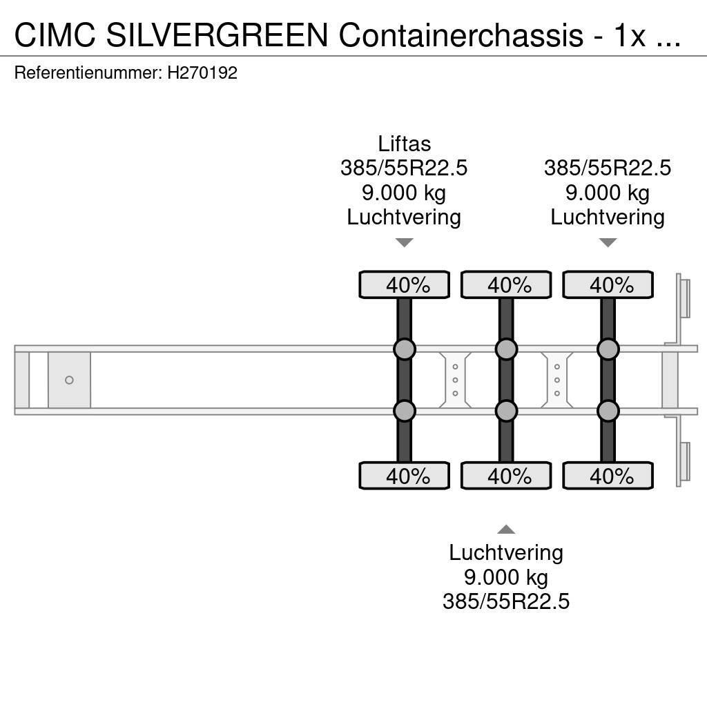 CIMC Silvergreen Containerchassis - 1x 20FT 2x 20FT 1x Konténerkeret / Konténeremelő félpótkocsik