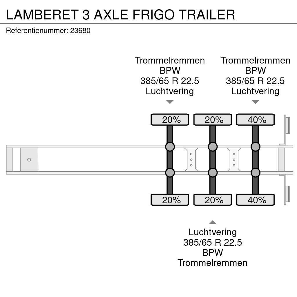 Lamberet 3 AXLE FRIGO TRAILER Hűtős félpótkocsik