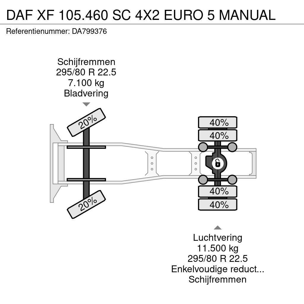 DAF XF 105.460 SC 4X2 EURO 5 MANUAL Nyergesvontatók