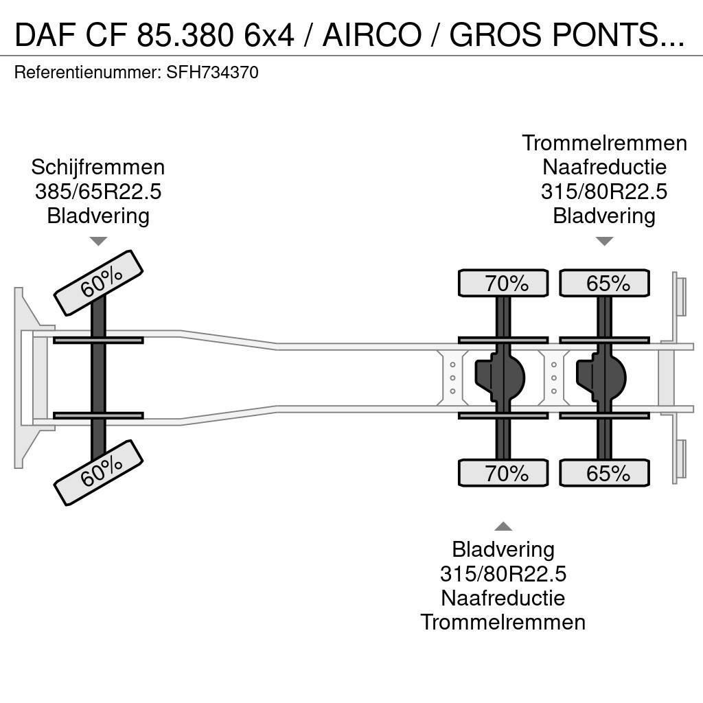 DAF CF 85.380 6x4 / AIRCO / GROS PONTS - BIG AXLES / L Billenő teherautók