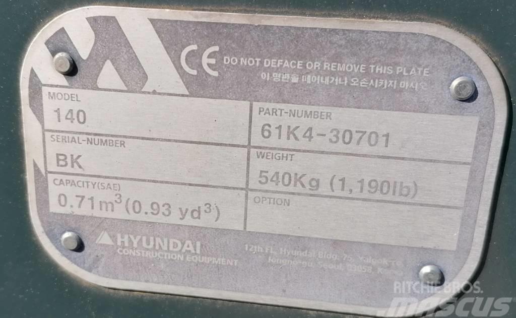 Hyundai 0.7m3_HX140 Kanalak