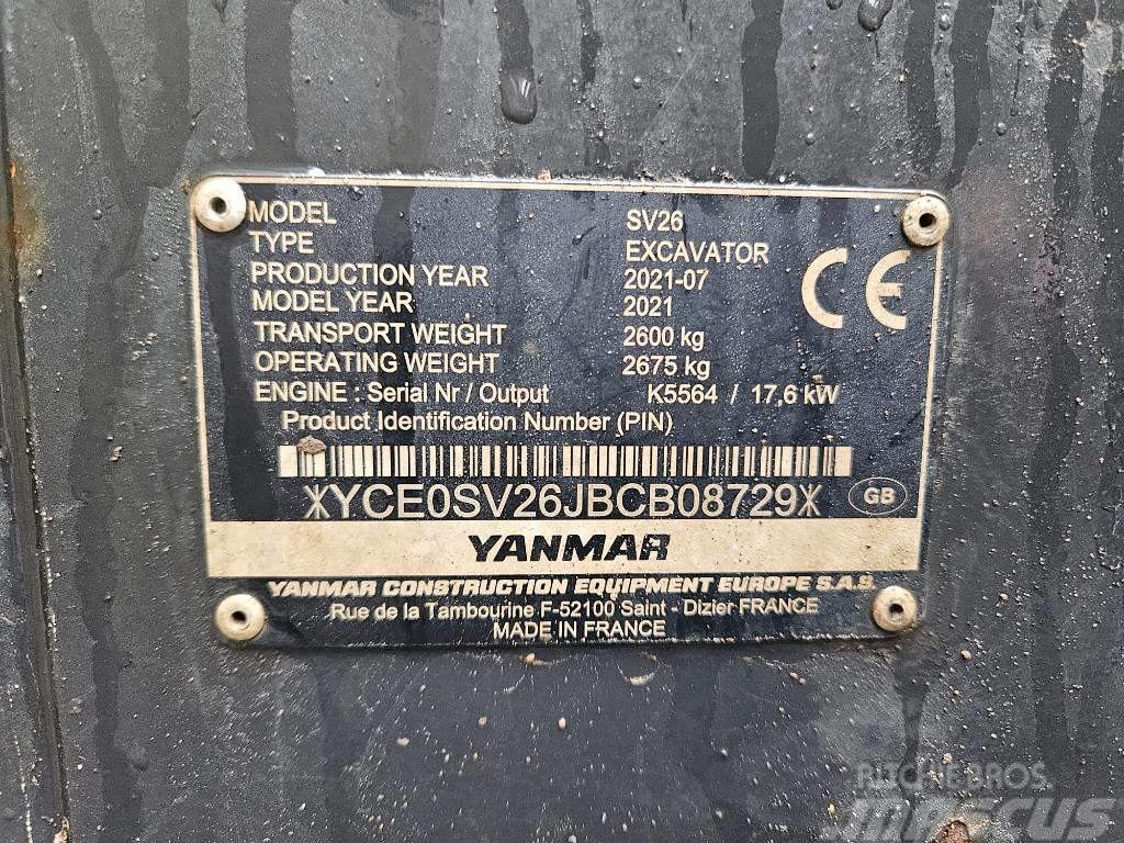 Yanmar SV 26 Mini kotrók < 7t