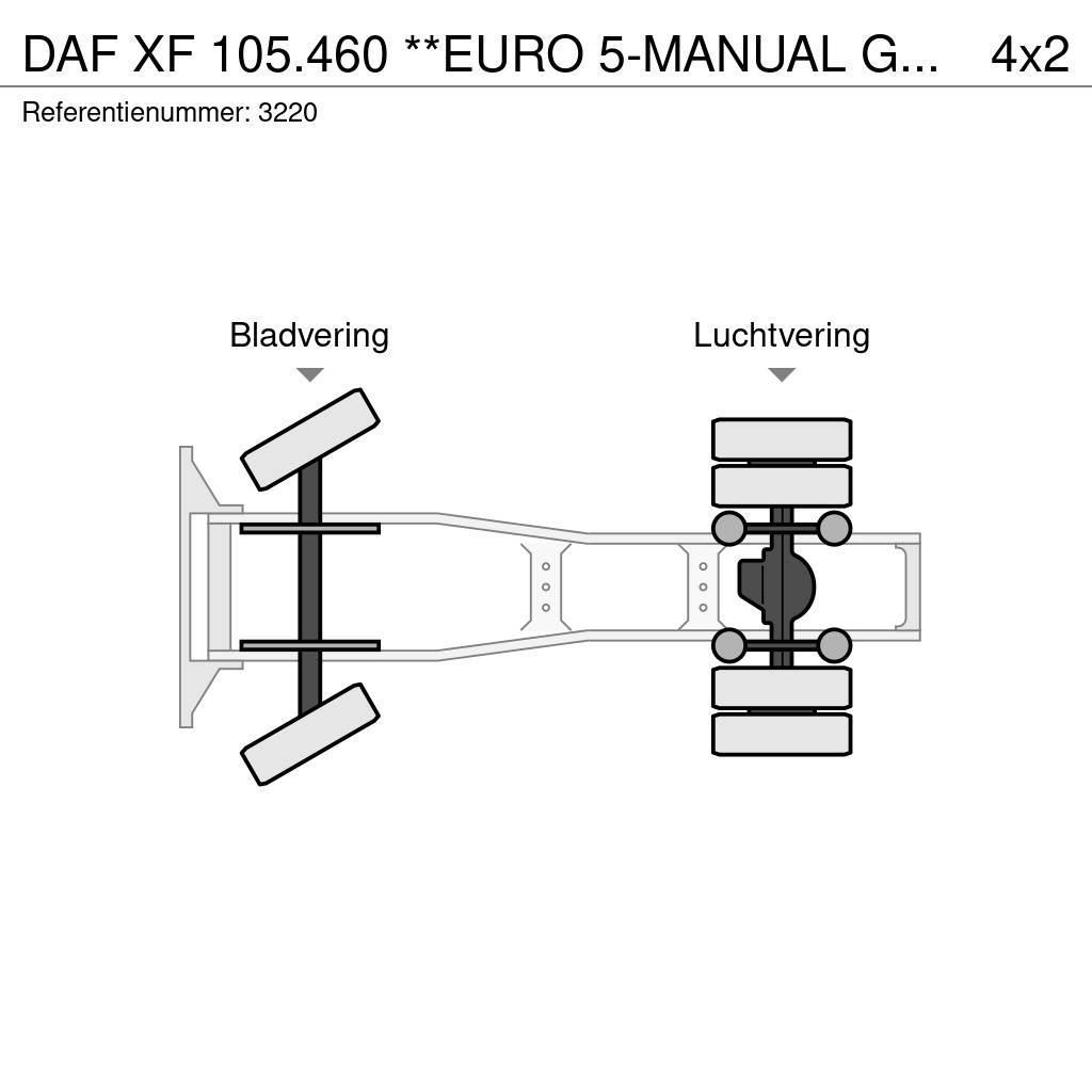 DAF XF 105.460 **EURO 5-MANUAL GEARBOX-ITALIAN TRUCK** Nyergesvontatók