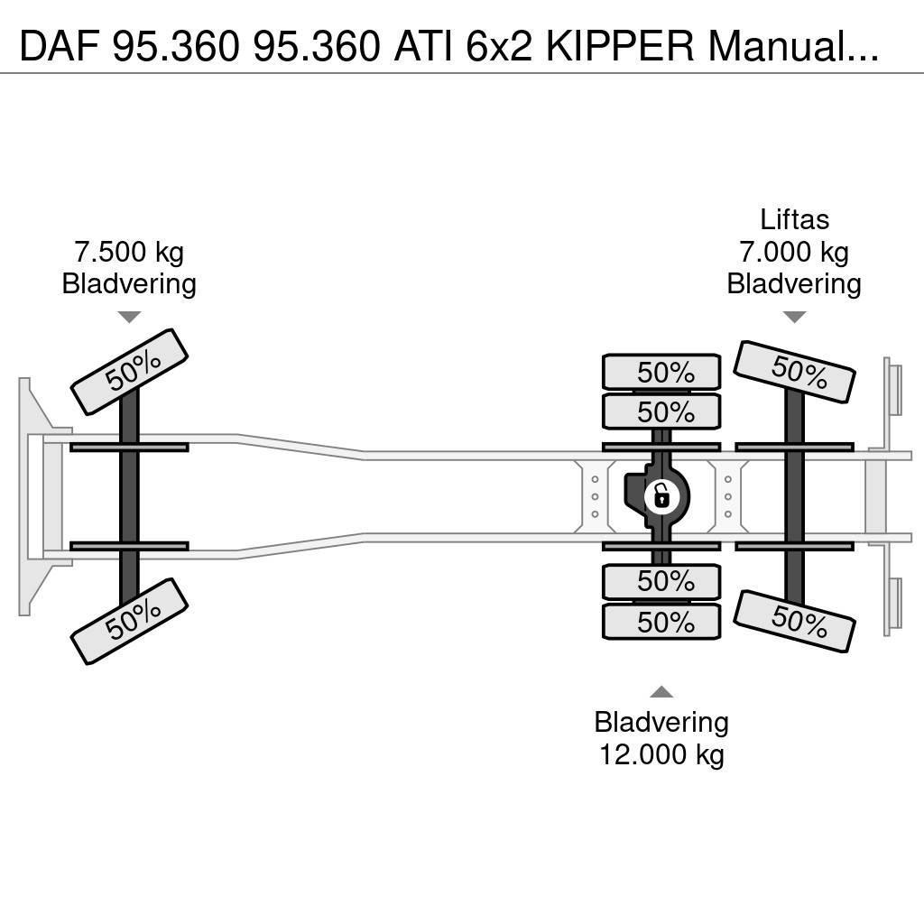 DAF 95.360 95.360 ATI 6x2 KIPPER Manualgetriebe Billenő teherautók