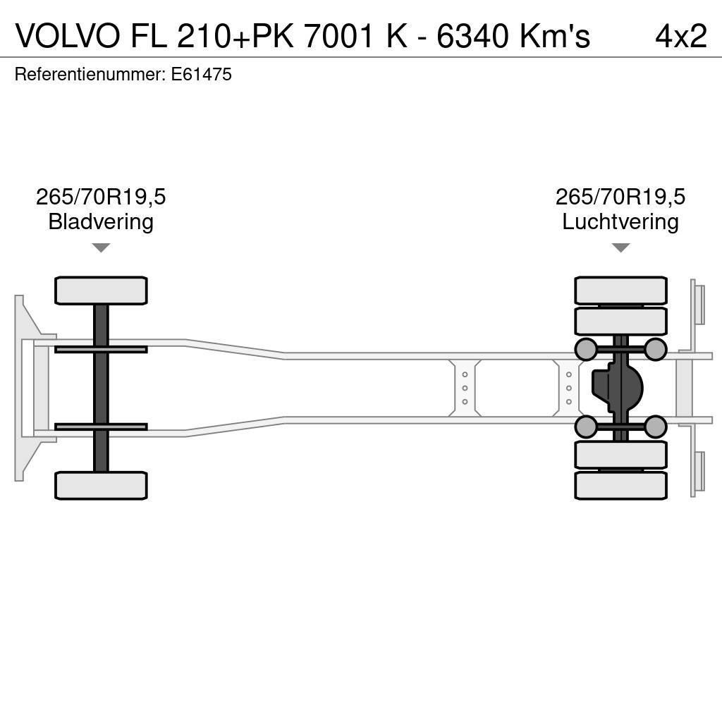 Volvo FL 210+PK 7001 K - 6340 Km's Elhúzható ponyvás