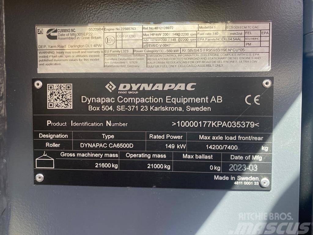 Dynapac CA 6500 D Egydobos hengerek