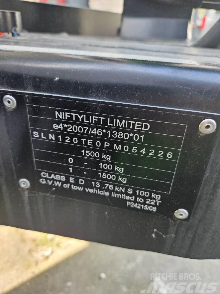 Niftylift 120 T Pótkocsira szerelt emelők és állványok