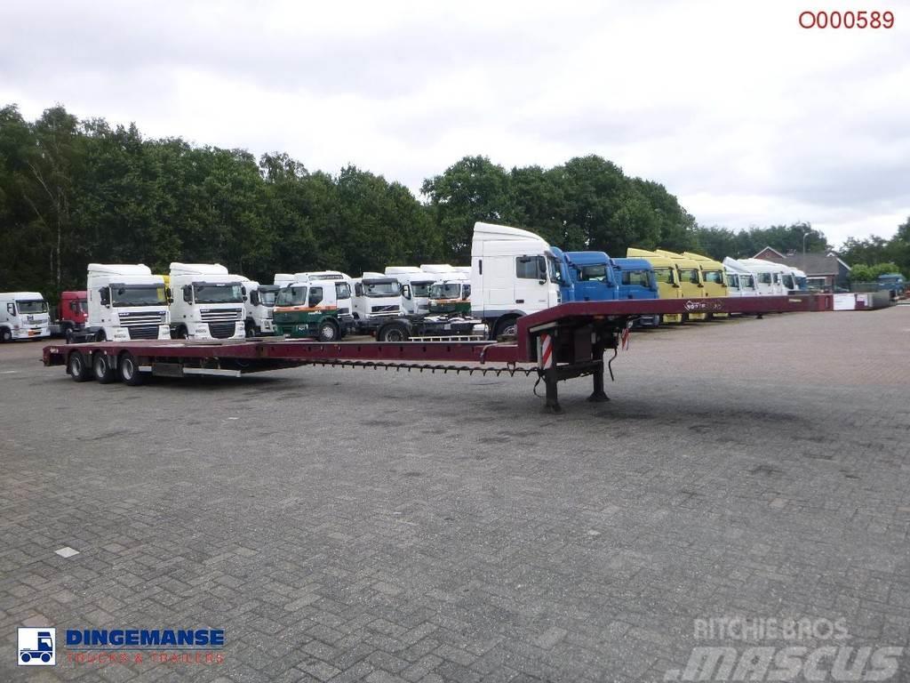 Nooteboom 3-axle semi-lowbed trailer extendable 14.5 m + ram Platós / Ponyvás félpótkocsik