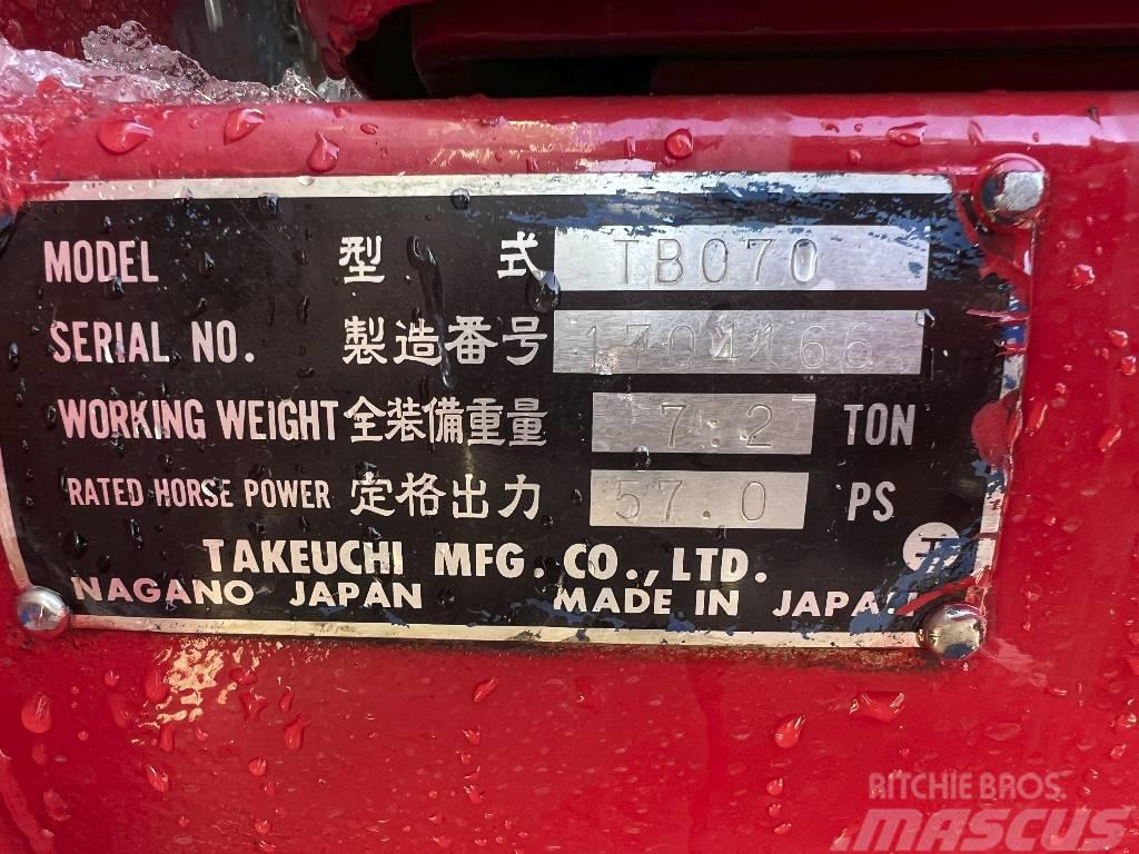 Takeuchi TB 070*+3xSchaufeln*7200 kg Mini kotrók < 7t