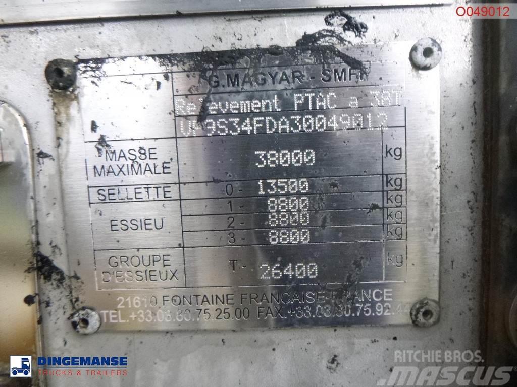 Magyar Bitumen tank inox 31.8 m3 / 1 comp / ADR 22/10/202 Tartályos félpótkocsik