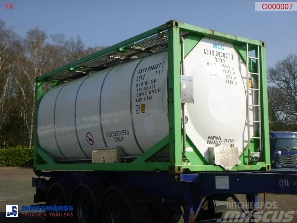 Danteco Food tank container inox 20 ft / 25 m3 / 1 Üzemanyagtartályok