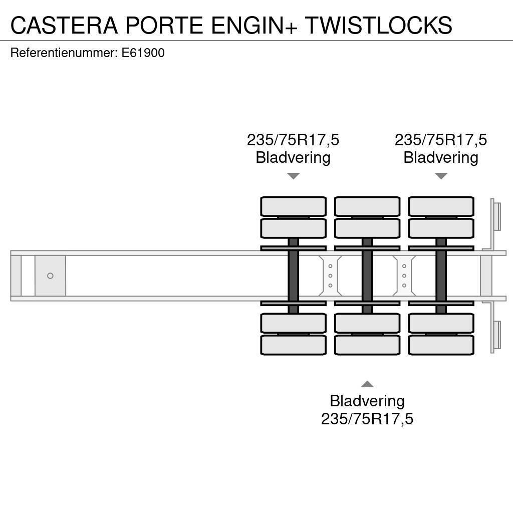 Castera PORTE ENGIN+ TWISTLOCKS Mélybölcsős félpótkocsik