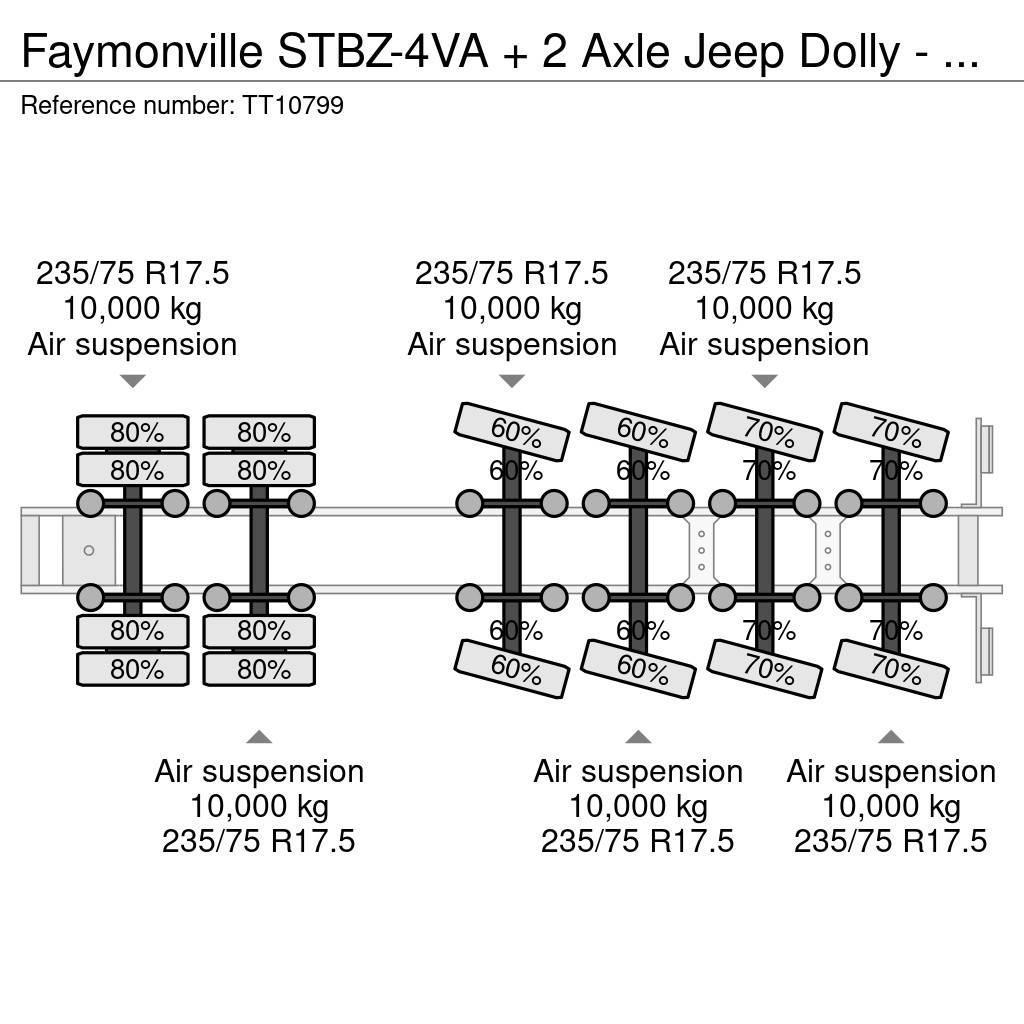 Faymonville STBZ-4VA + 2 Axle Jeep Dolly - 100 Ton GCW 5.0 Mtr Mélybölcsős félpótkocsik