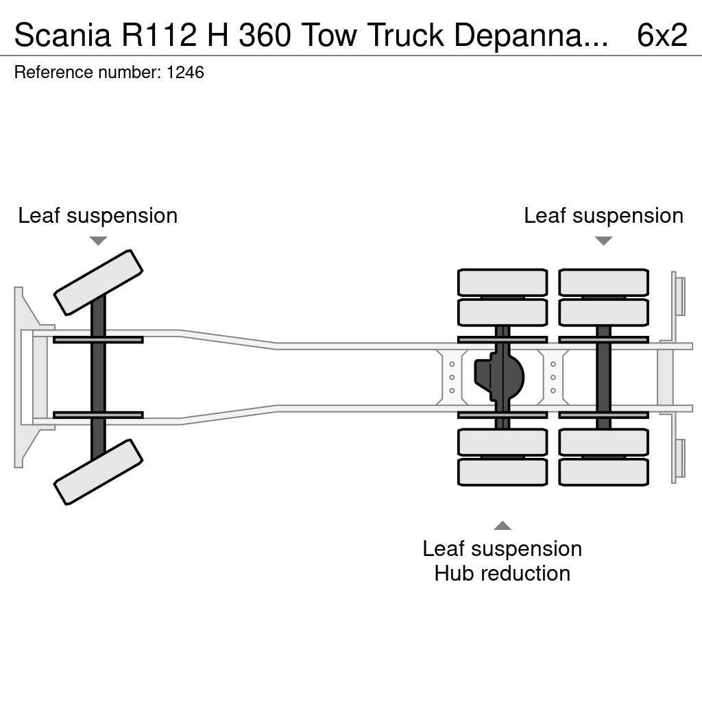 Scania R112 H 360 Tow Truck Depannage Crane Winch Remote Műszaki mentők