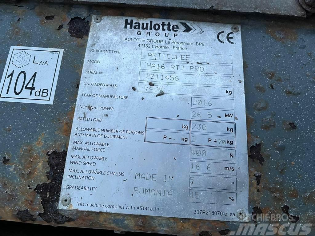 Haulotte Articulee HA16RTJ PRO BOOM 16 m / RATED LOAD 230 k Egyéb felvonók és állványok