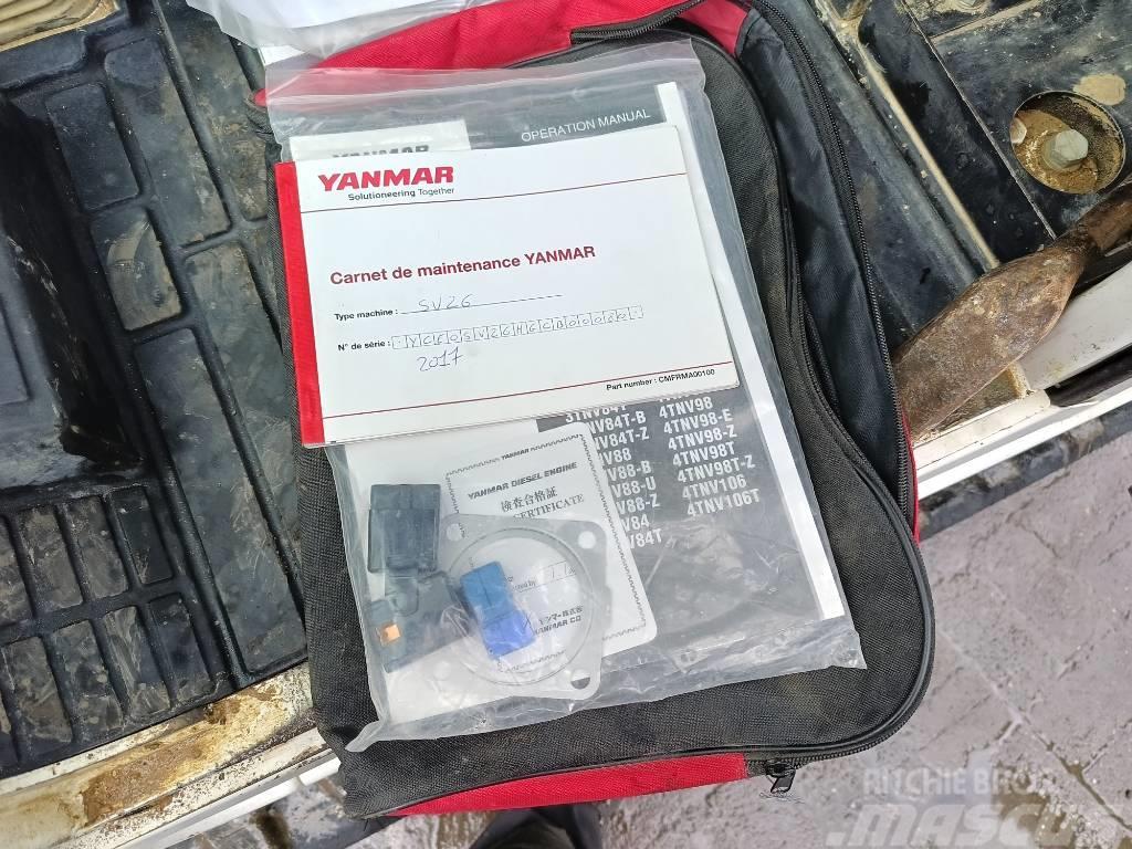Yanmar SV 26 2,6 ton minigraver mini excavator bagger Mini kotrók < 7t