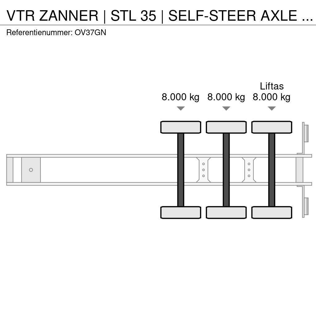  VTR ZANNER | STL 35 | SELF-STEER AXLE | RAMPS | GA Járműszállító félpótkocsik