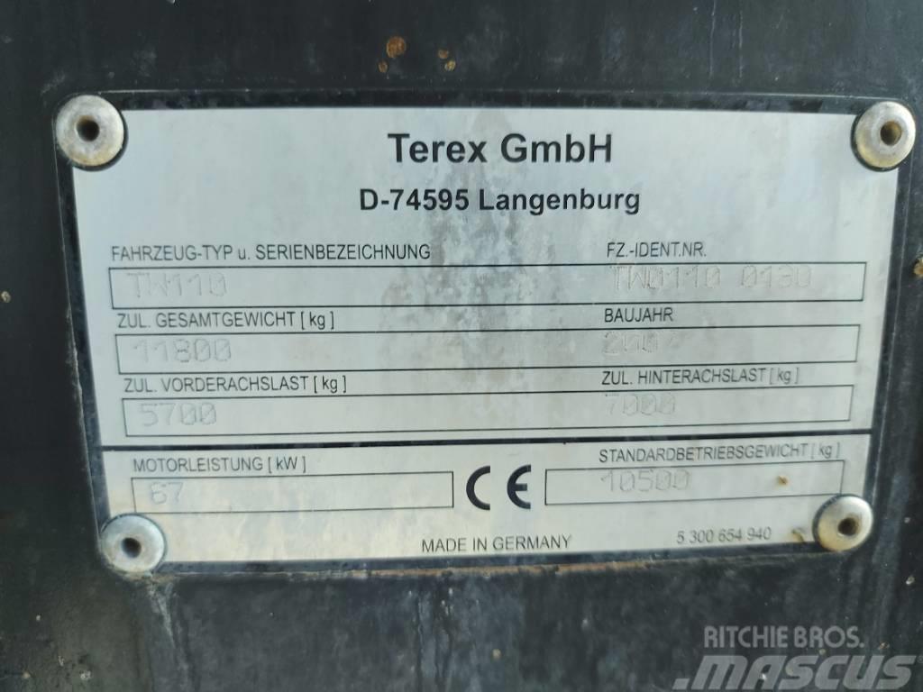 Terex TW 110  LIEBHERR CATERPILLAR Gumikerekes kotrók