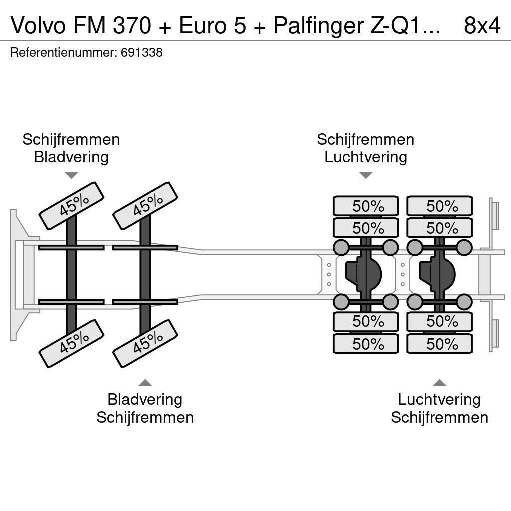 Volvo FM 370 + Euro 5 + Palfinger Z-Q170 Crane + 30ton N Terepdaruk