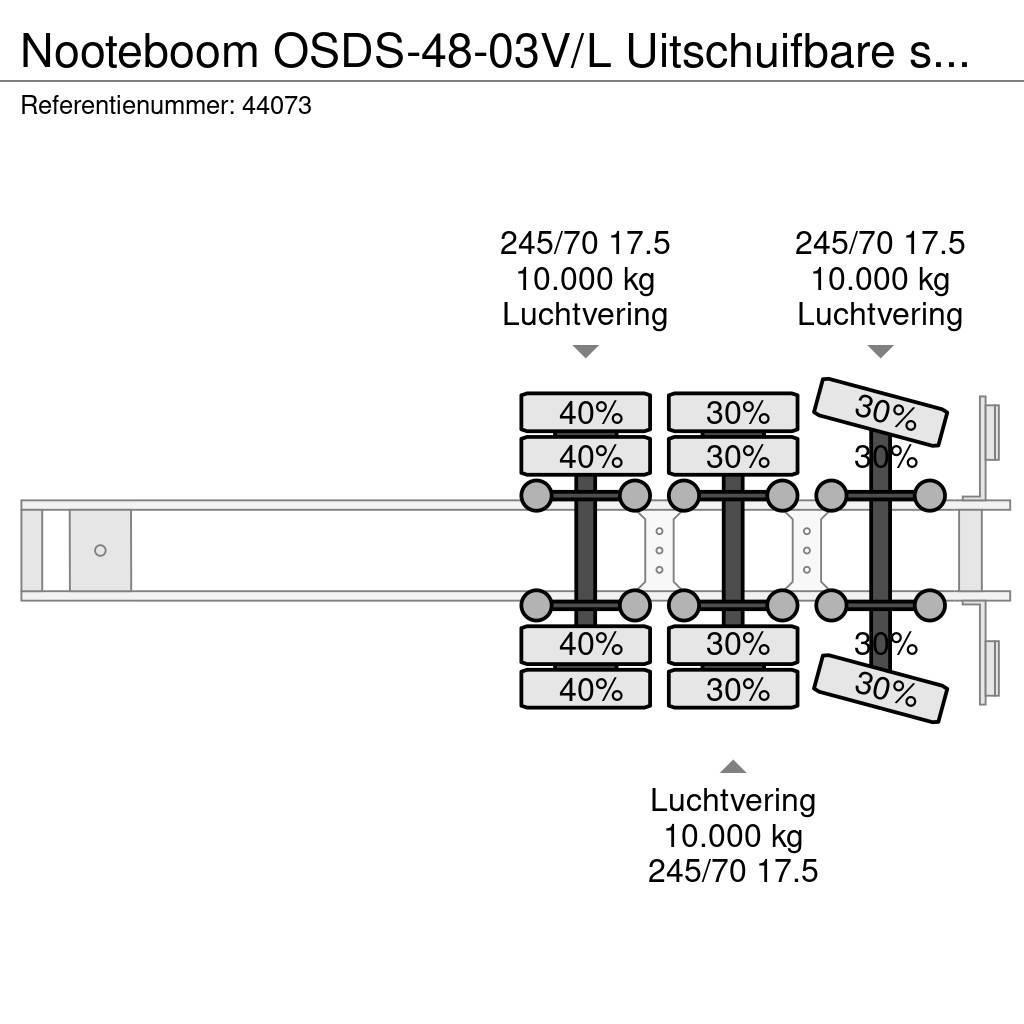 Nooteboom OSDS-48-03V/L Uitschuifbare semi dieplader Mélybölcsős félpótkocsik