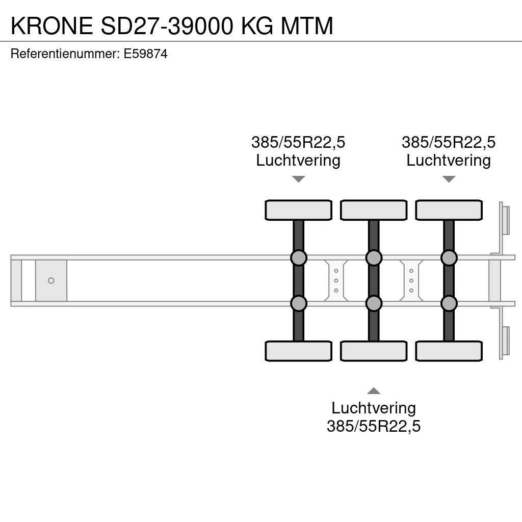Krone SD27-39000 KG MTM Platós / Ponyvás félpótkocsik