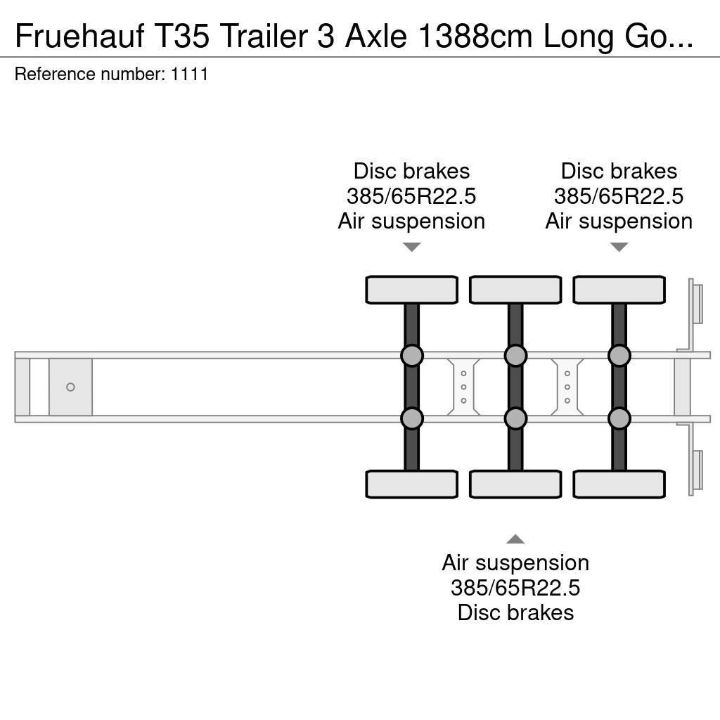Fruehauf T35 Trailer 3 Axle 1388cm Long Good Condition Platós / Ponyvás félpótkocsik