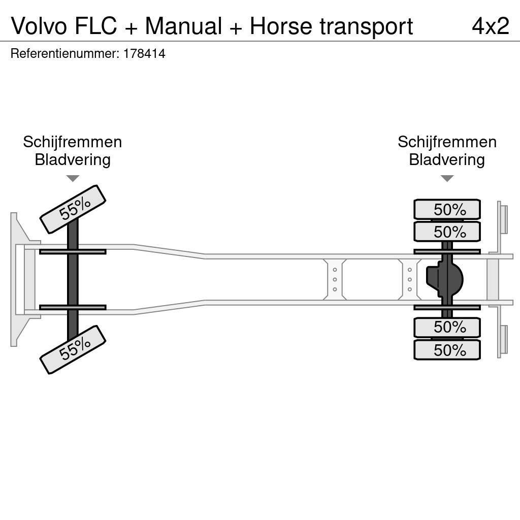 Volvo FLC + Manual + Horse transport Állatszállító teherautók