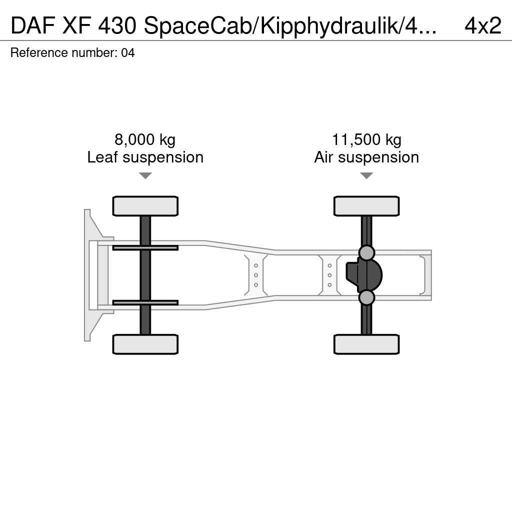 DAF XF 430 SpaceCab/Kipphydraulik/452 tkm/Euro 6 Nyergesvontatók
