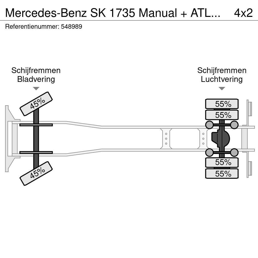 Mercedes-Benz SK 1735 Manual + ATLAS Crane + low KM + Euro 2 man Terepdaruk