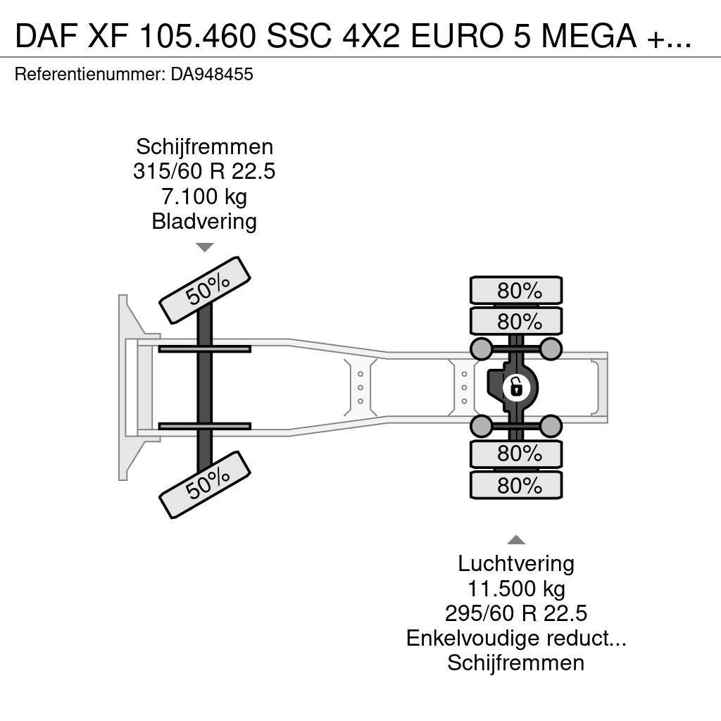 DAF XF 105.460 SSC 4X2 EURO 5 MEGA + RETARDER Nyergesvontatók
