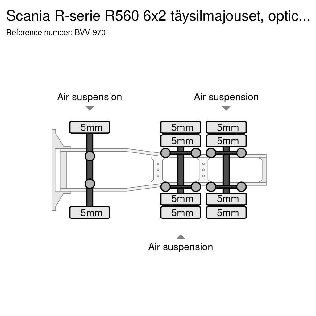 Scania R-serie R560 6x2 täysilmajouset, opticruice Nyergesvontatók