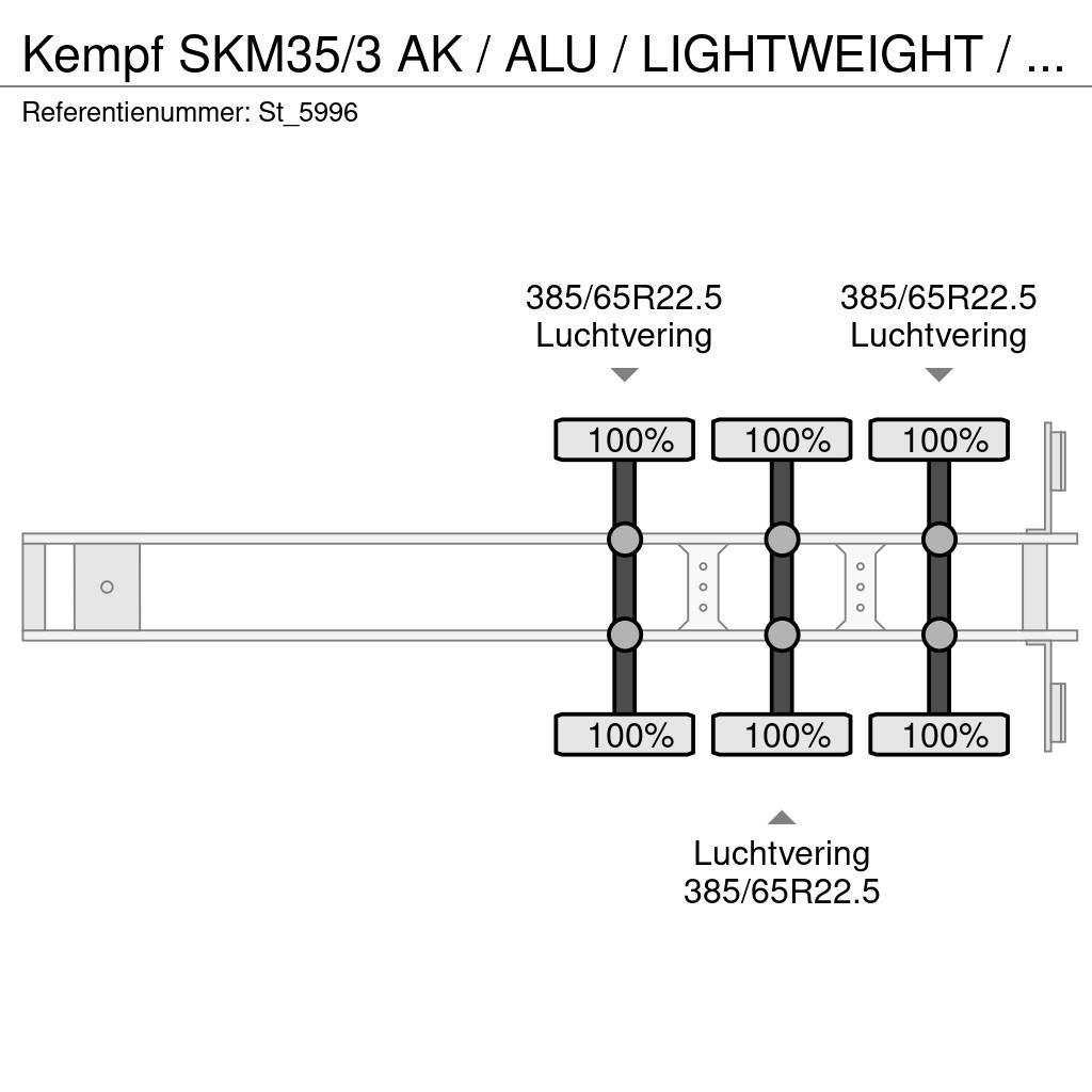 Kempf SKM35/3 AK / ALU / LIGHTWEIGHT / 29M3 / LIFT AXLE Billenő félpótkocsik