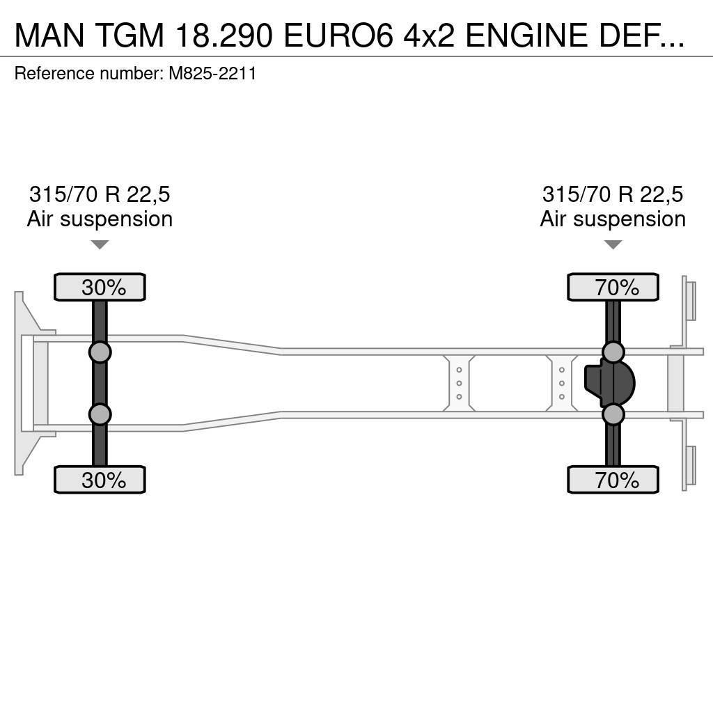 MAN TGM 18.290 EURO6 4x2 ENGINE DEFECT!!! Hűtős