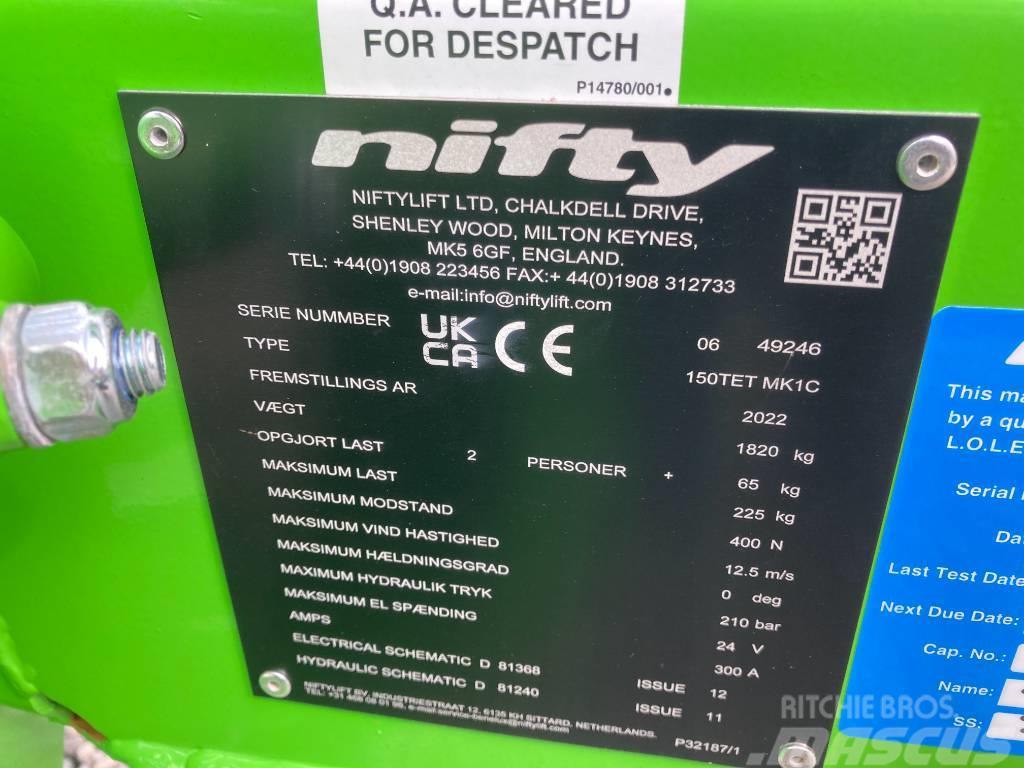 Niftylift 150TET Pótkocsira szerelt emelők és állványok