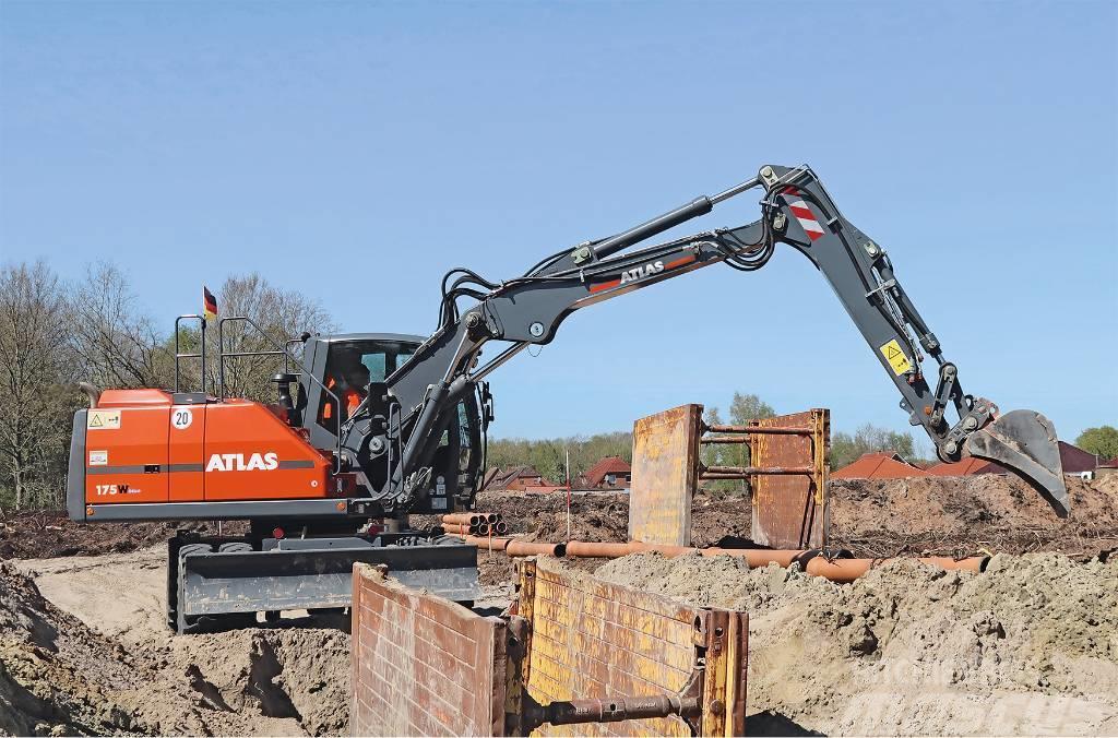 Atlas 175 W Koparka kołowa wheeled excavator Gumikerekes kotrók