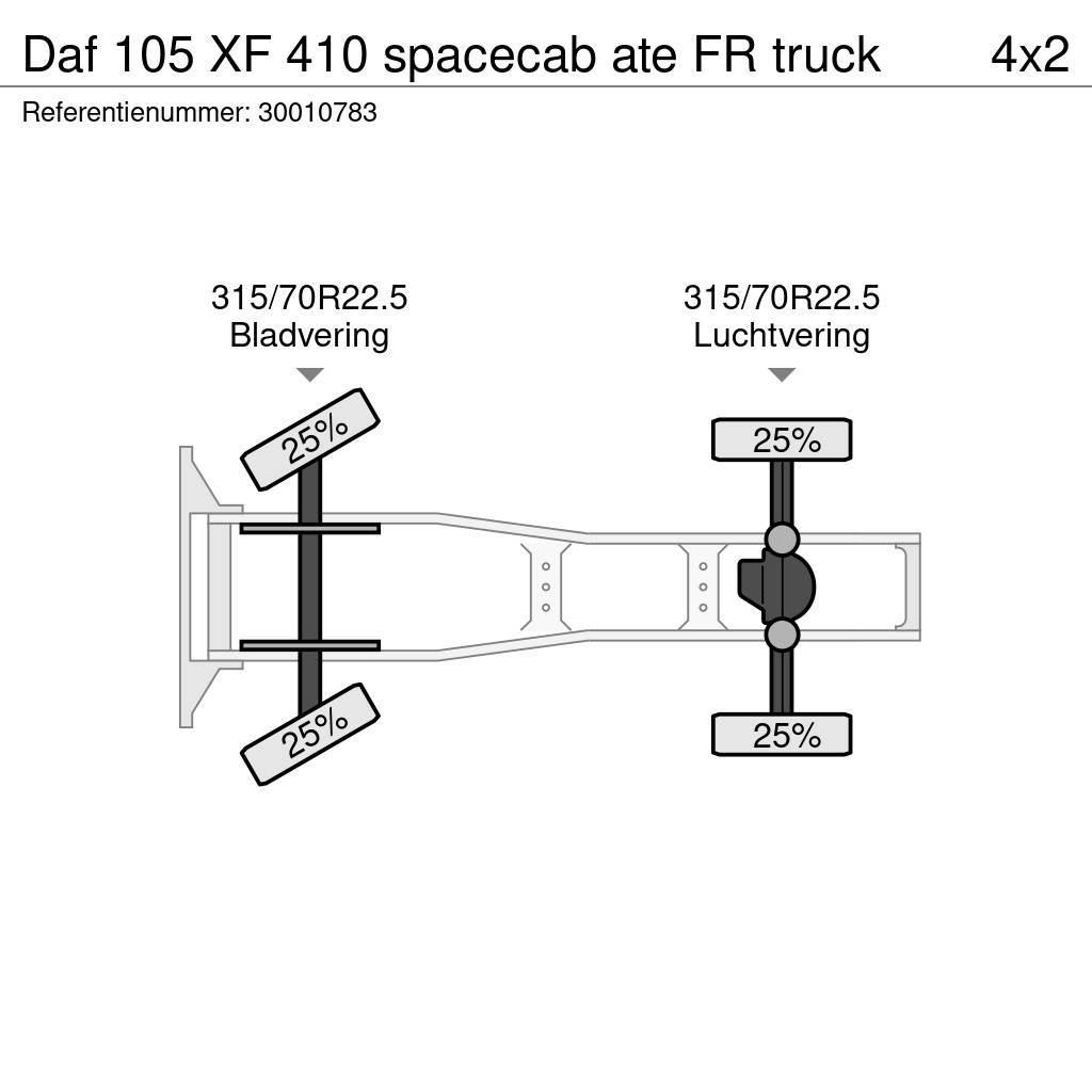 DAF 105 XF 410 spacecab ate FR truck Nyergesvontatók