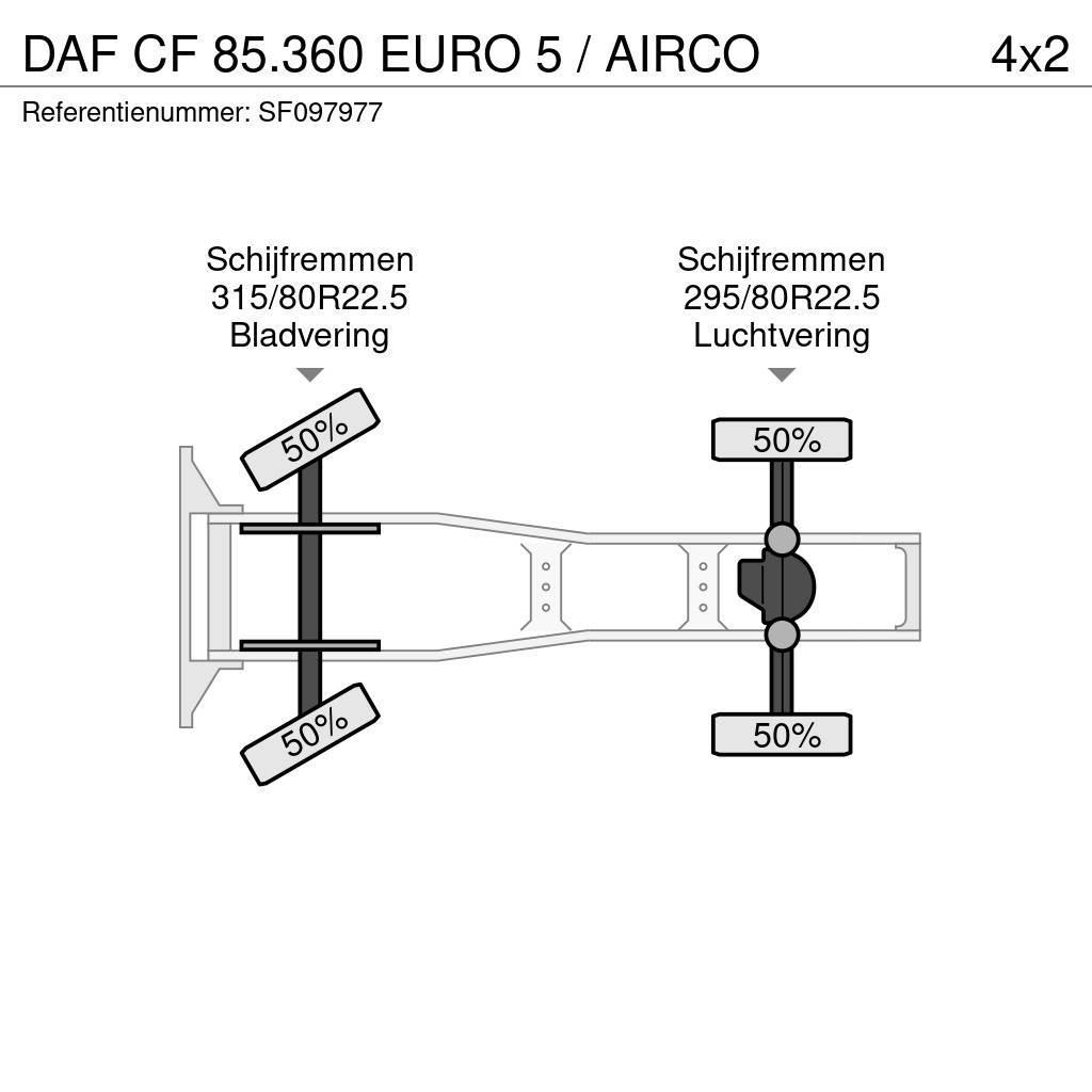DAF CF 85.360 EURO 5 / AIRCO Nyergesvontatók