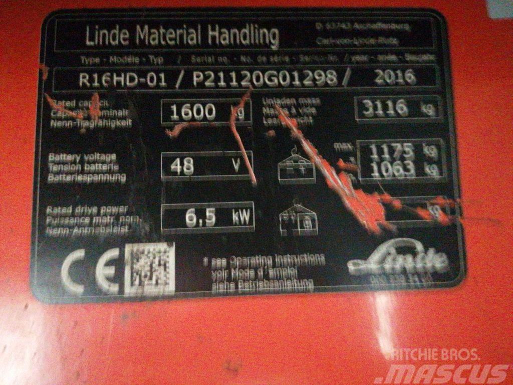 Linde R16HD-01 Tolóoszlopos targonca