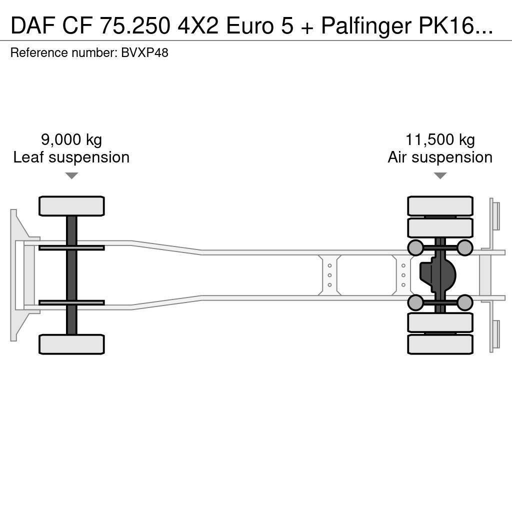 DAF CF 75.250 4X2 Euro 5 + Palfinger PK16502 D (Glas / Terepdaruk