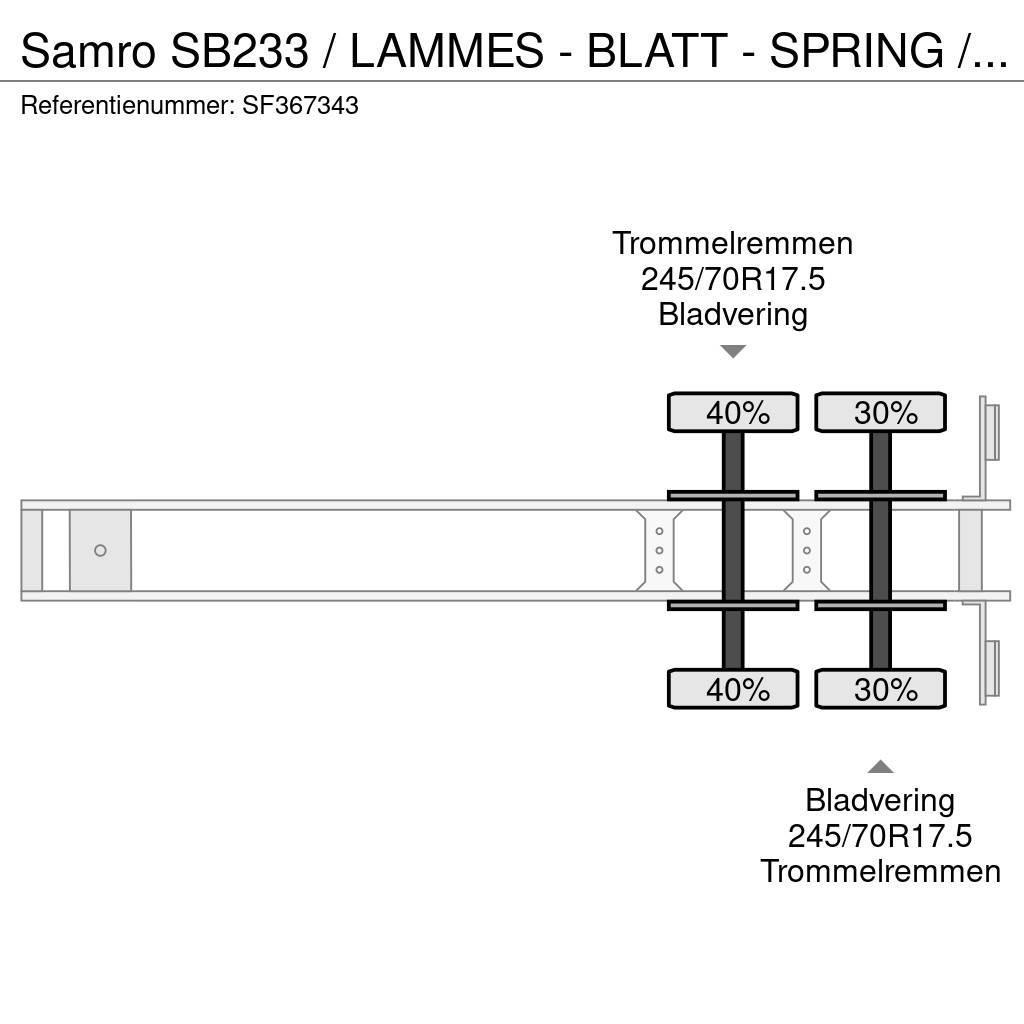 Samro SB233 / LAMMES - BLATT - SPRING / 8 WIELEN Mélybölcsős félpótkocsik