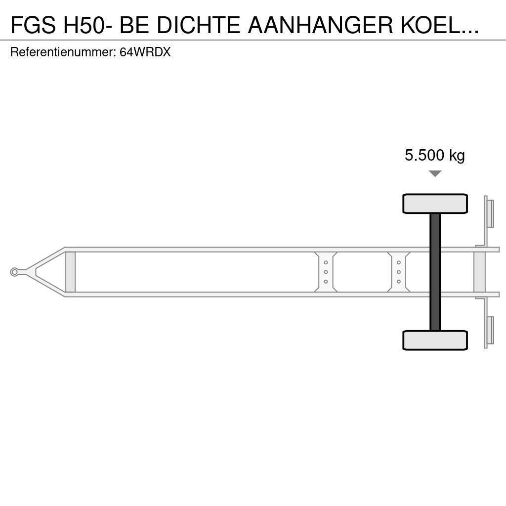  fgs H50- BE DICHTE AANHANGER KOELTRAILER APK VRIJ Hűtős