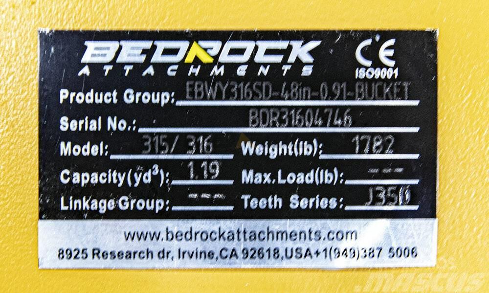 CAT 48" Severe Rock Bucket 315D/F,316E/F,318D2/E/F Egyéb alkatrészek