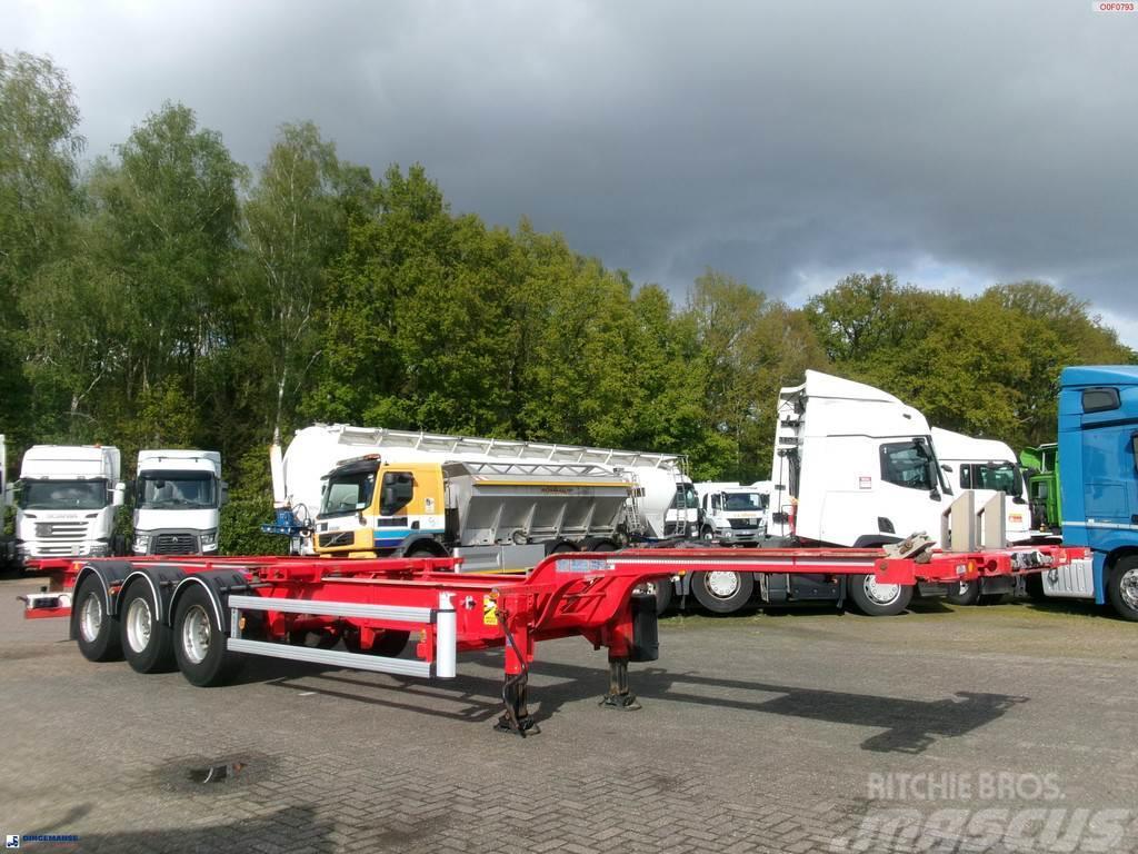 Asca 3-axle container trailer 20-40-45 ft S322DL Konténerkeret / Konténeremelő félpótkocsik