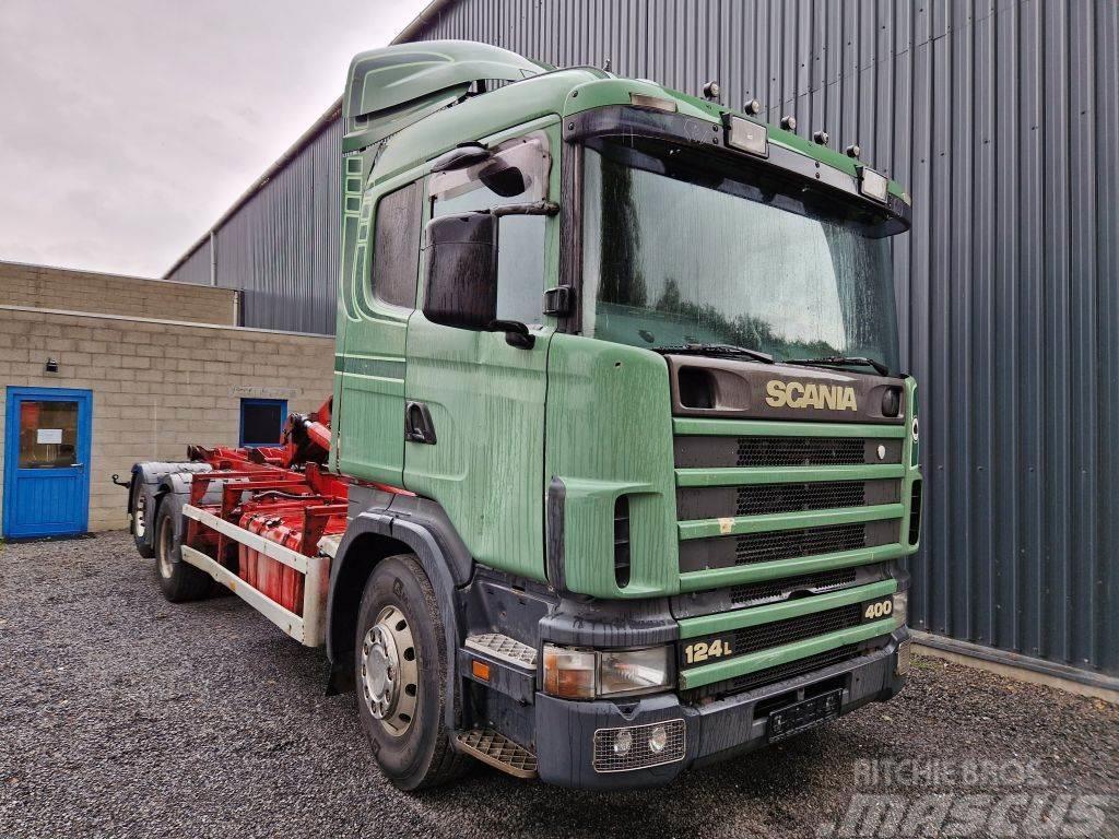 Scania R124-400 6x2 / FREINS TAMBOURS / DRUM BRAKES Horgos rakodó teherautók