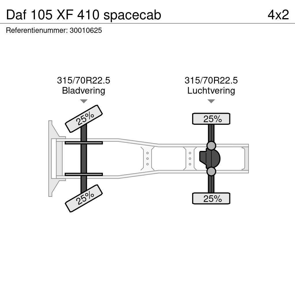 DAF 105 XF 410 spacecab Nyergesvontatók