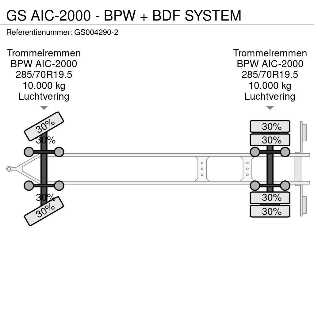 GS AIC-2000 - BPW + BDF SYSTEM Konténer keret / Konténeremelő pótkocsik