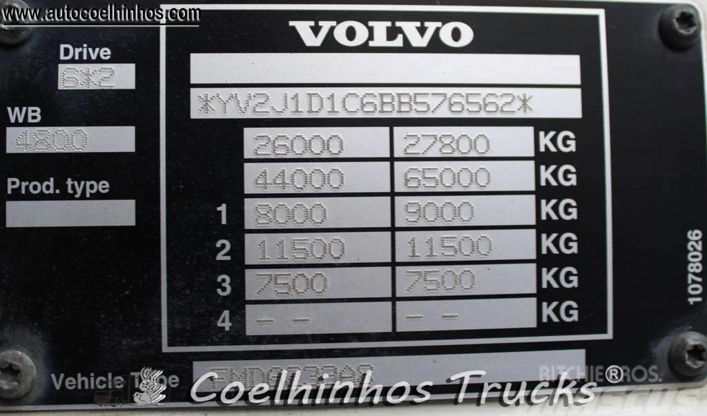 Volvo FMX 330 + Hiab 144 XS Platós / Ponyvás teherautók