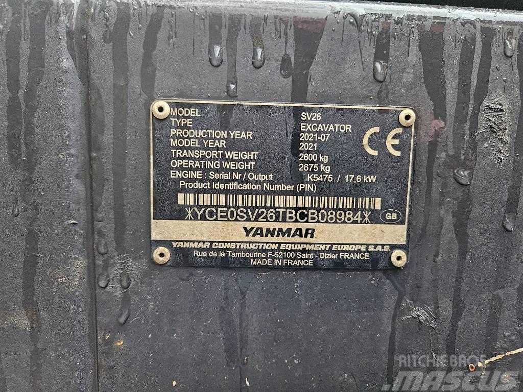 Yanmar SV 26 Mini kotrók < 7t