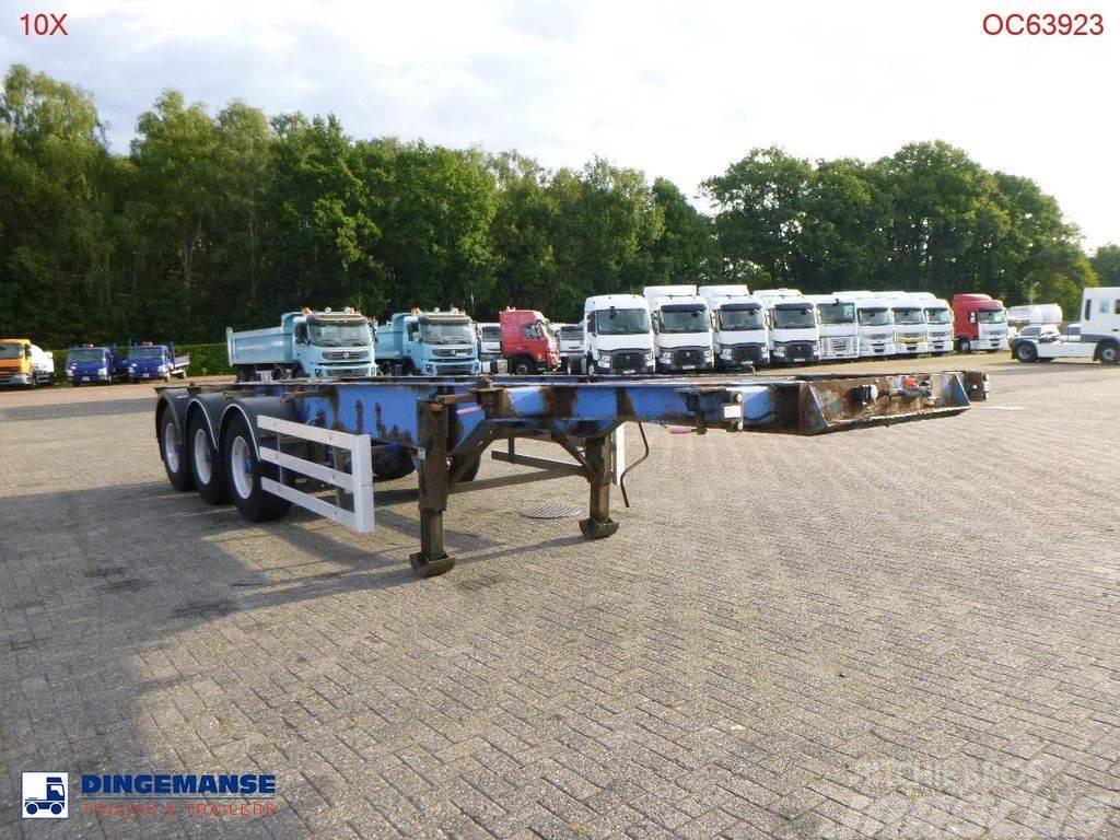 SDC 3-axle container trailer 20-30 ft + ADR Konténerkeret / Konténeremelő félpótkocsik