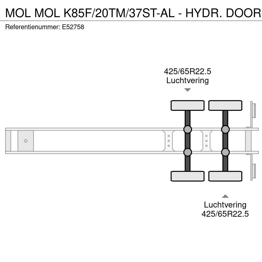 MOL K85F/20TM/37ST-AL - HYDR. DOOR Billenő félpótkocsik